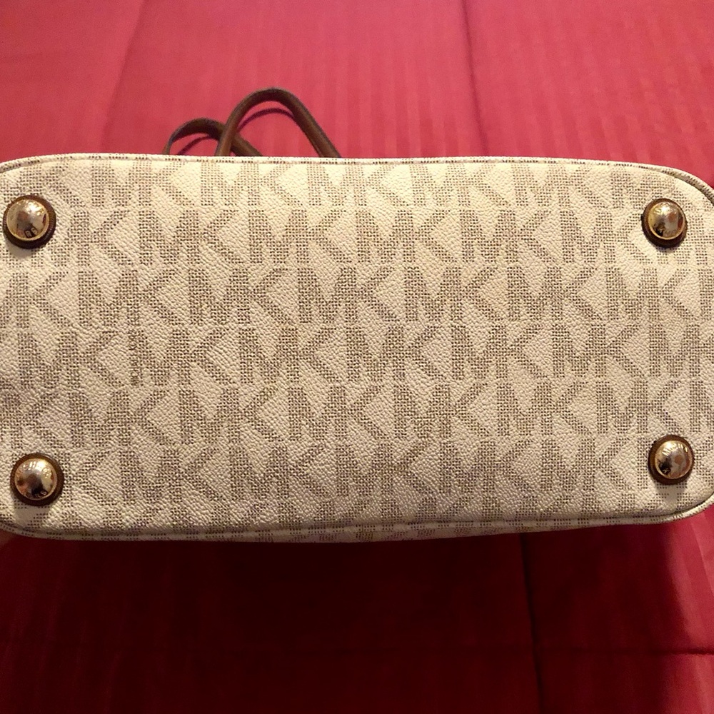 Michael Kors Beige and Brown Signature Tote - Picture 8 of 8